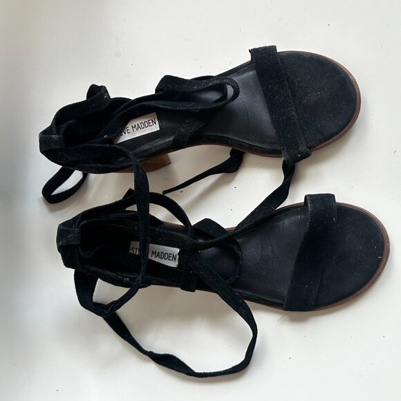 Steve Madden lace-up suede sandal heels - Picture 1 of 2